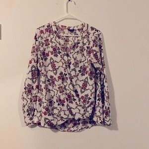 Ann Taylor Silly Floral Blouse